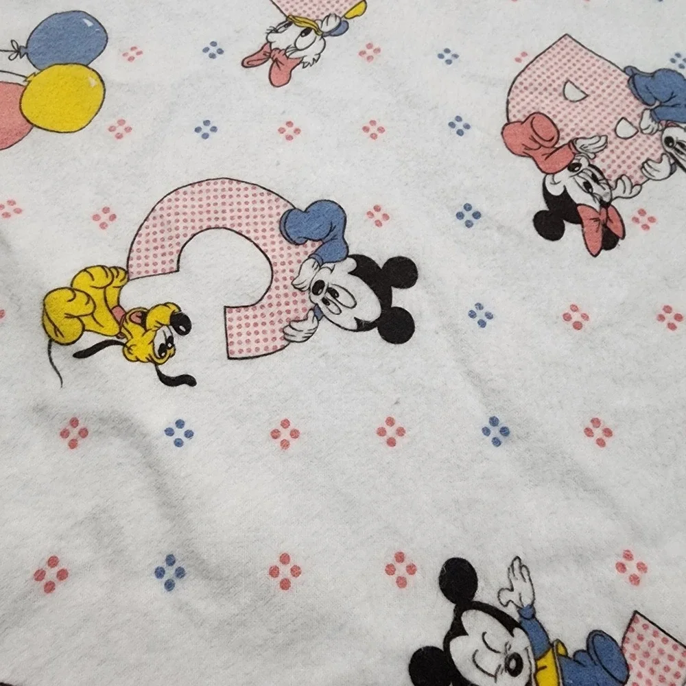Vintage Dundee Disney Babies ABC Pink‎ Receiving Blanket